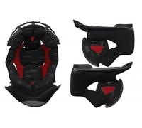 LS2 FF327 Challenger HPFC Forro & Almohadillas para mejillas, negro-rojo, tamaño L
