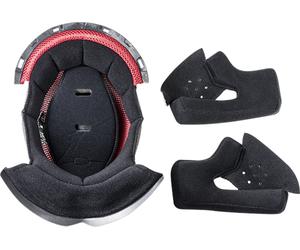 LS2 FF353 Rapid Forro interior &almohadillas para mejillas, negro-rojo, tamaño XL