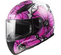 LS2 FF353 Rapid II casco Amapolas rosa