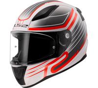 LS2 FF353 Rapid II Circuit Casco, blanco/negro/rojo, Talla L (59/60)