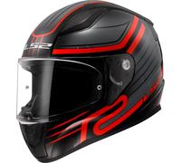 LS2 FF353 Rapid II Circuit Casco, negro-rojo, tamaño XS para Hombres