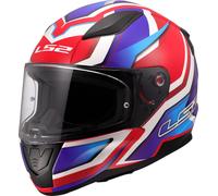 LS2 FF353 Rapid II Flitz Casco, blanco-rojo-azul, tamaño S para Hombres