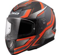 LS2 FF353 Rapid II Flitz Casco, gris-naranja, tamaño M para Hombres