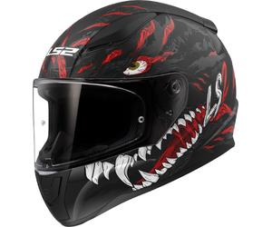 LS2 FF353 Rapid II Kaiju Casco, negro-blanco-rojo, tamaño XL para Hombres
