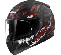 LS2 FF353 Rapid II Kaiju Casco, negro-blanco-rojo, tamaño XL para Hombres