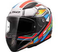 LS2 FF353 Rapid II Xdron Casco, blanco-azul-naranja, tamaño 3XL para Hombres