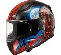 LS2 FF353 Rapid II Zombie Casco, negro/rojo/azul, Talla L (59/60)