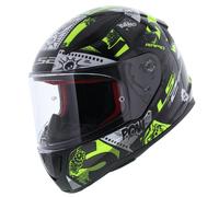 LS2 FF353 Rapid Mini Vignette negro brillante amarillo de alta visión