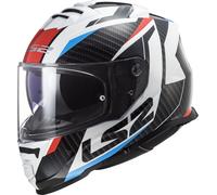 LS2, Casco de moto integral STORM II RACER Rojo Azul, XXL