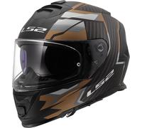 LS2 FF800 Storm II Tracker Casco, oro, tamaño 2XL para Hombres