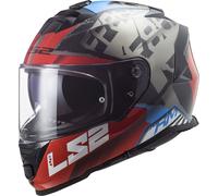 LS2 FF800 Storm Sprinter Casco, negro-gris-rojo, tamaño XS para Hombres
