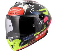 LS2 FF805 Thunder GP Aero Replica Aldeguer 25 Casco, negro-rojo-amarillo, tamaño L para Hombres