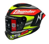 LS2 FF805 Thunder GP Black Replica Carbon Casco, negro-amarillo, tamaño M para Hombres