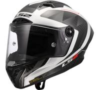 LS2 FF805 Thunder GP Raute Carbon Casco, gris-blanco, tamaño XS para Hombres