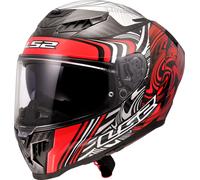 LS2 FF807 Dragon Enthum, casco integral M male Negro/Rojo/Gris