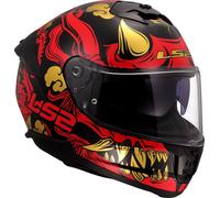 LS2, Casco Moto Integrale STREAM II DRAKO Gloss Black Red, XS