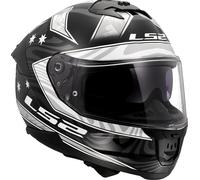 LS2 FF808 Stream II Galdam Casco, negro-blanco, tamaño 3XL para Hombres