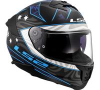LS2 FF808 Stream II Galdam, casco integral M male Negro/Blanco/Azul
