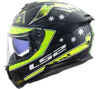 LS2 FF808 Stream II Galdam Casco, negro-amarillo, tamaño XS para Hombres