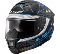LS2 FF808 Stream II Galdam Casco, negro-azul, tamaño XL para Hombres