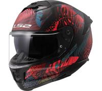 LS2 FF808 Stream II Jungle Casco, negro mate/rojo/azul, Talla XXXL (65/66)