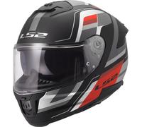 LS2, Casco Moto Integral STREAM II VINTAGE Matt Black Grey Red, XL
