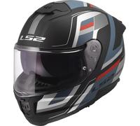 LS2 FF808 Stream II Vintage, casco integral XS male Mate Negro/Gris/Azul