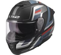 LS2 FF808 Stream II Vintage Matt Casco, negro/azul, Talla S (55/56)