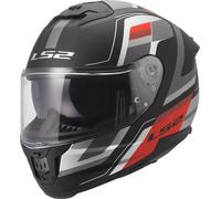LS2, Casco Moto Integral STREAM II VINTAGE Matt Black Grey Red, XS