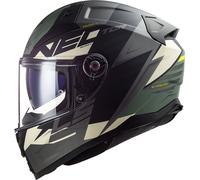 LS2 FF811 Vector II Absolute Casco, negro-plata, tamaño XS para Hombres