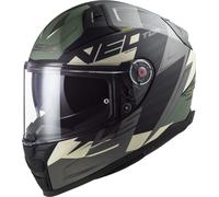 LS2 FF811 Vector II Absolute Casco, negro-plata, tamaño S para Hombres