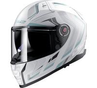 LS2 FF811 Vector II Alizer Casco, blanco/plata, Talla XXXL (65/66)