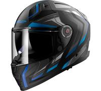 LS2 FF811 Vector II Alizer Casco, negro-azul, tamaño S para Hombres