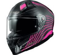 LS2 FF811 Vector II Carbon Flux, casco integral XXL female Fucsia/Negro