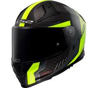 LS2 FF811 Vector II Carbon Grid, casco integral 3XL male Mate Negro/Amarillo Neón