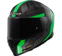 LS2 FF811 Vector II Carbon Grid Casco, verde, tamaño XL para Hombres