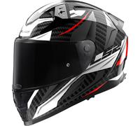 LS2 FF811 Vector II Carbon Savage Casco, Carbono/Blanco, Talla XXL (63/64)