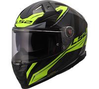 LS2 FF811 Vector II Carbon Savage, casco integral 4XL male Negro/Gris/Amarillo Neón