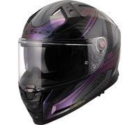 LS2 FF811 Vector II Carbon Savage, casco integral XXL male Negro/Lila/Verde