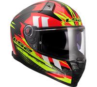 LS2 FF811 Vector II Carbon Tantic, casco integral S male Negro/Rojo/Amarillo Neón