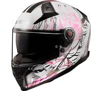 LS2 FF811 Vector II Darflo Casco, blanco-rosa, tamaño XS para Hombres