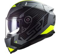LS2 FF811 Vector II Splitter Casco, gris-amarillo, tamaño 4XL 67 68 para Hombres