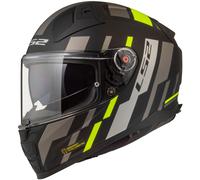 LS2 FF811 Vector II Tron Casco, negro/amarillo neón, Talla XXL (63/64)