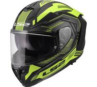 LS2 FF817 Challenger II Dravix Casco, negro-amarillo, tamaño XL para Hombres