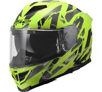 LS2 FF818 Storm III Kaos Casco, negro-amarillo, tamaño 2XL para Hombres