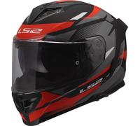 LS2 FF818 Storm III Komai Casco, negro-rojo, tamaño XS para Hombres
