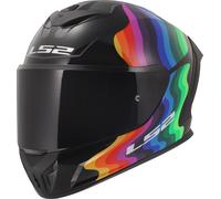 LS2 FF820 Rapid III Flow Casco, negro-multicolor, tamaño 2XS para Hombres