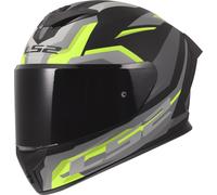 LS2 FF820 Rapid III Hyper Casco, negro-amarillo, tamaño S para Hombres