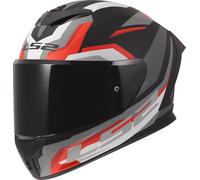 LS2, Casco Moto Integral RAPID III HYPER Black Red, M