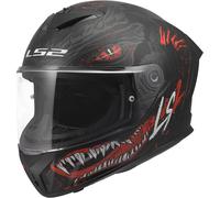 LS2 FF820 Rapid III Kaiju II, casco integral XL female Mate Negro/Gris Oscuro/Rojo
